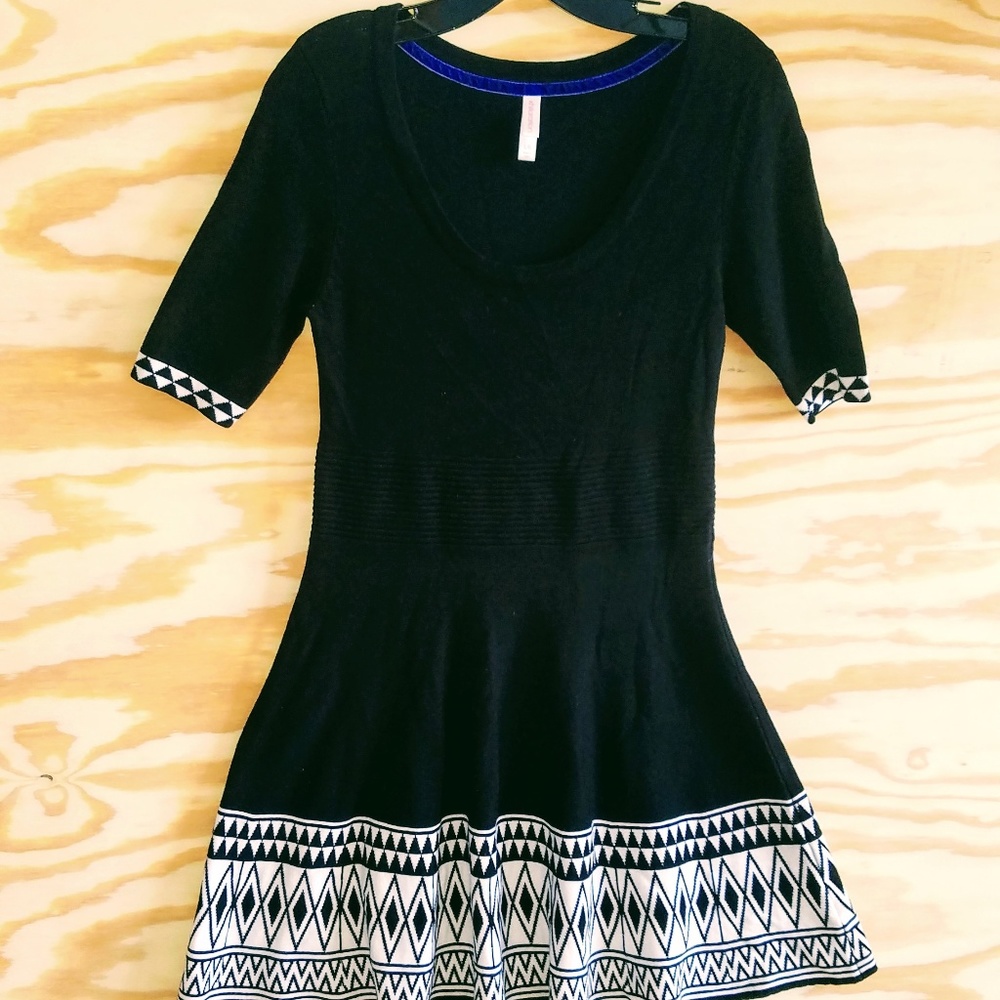 Black & White Sweater Dress